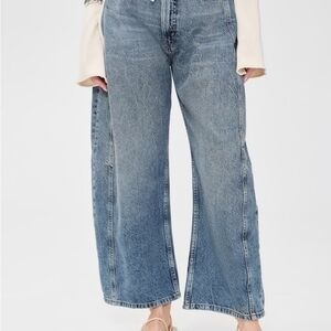 Good American Good Extreme Barrel Jeans Size 10